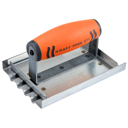 Show details for 6"x 4" 4 Groove Stainless Steel Safety Hand Groover with ProForm® Handle Picture of 6"x 4" 4 Groove Stainless Steel Safety Hand Groover with ProForm® Handle