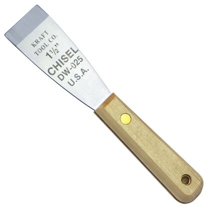 Picture of 1-1/2" Heavy Stainless Steel "Chisel" Scraper