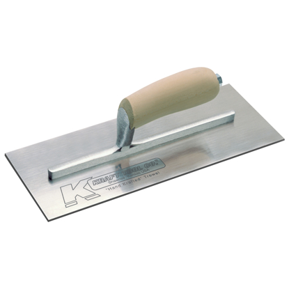 Picture of 12" x 4-1/2" Stainless Steel Drywall Trowel with Camel Back Wood Handle