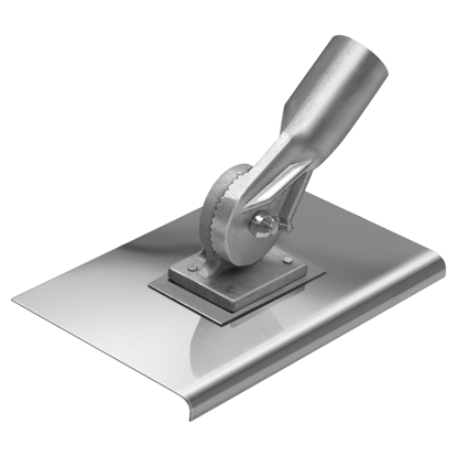 Picture of 10" x 10" 1/2"R Stainless Steel Walking Seamer/Edger with Threaded Handle Socket