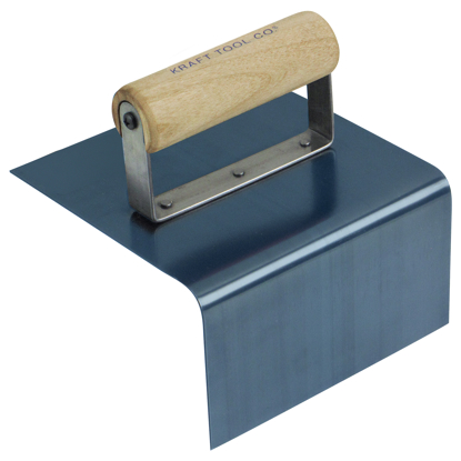 Picture of 6" x 6" x 3-1/2" 1/2"R Blue Crucible Steel Outside Step Tool with Wood Handle