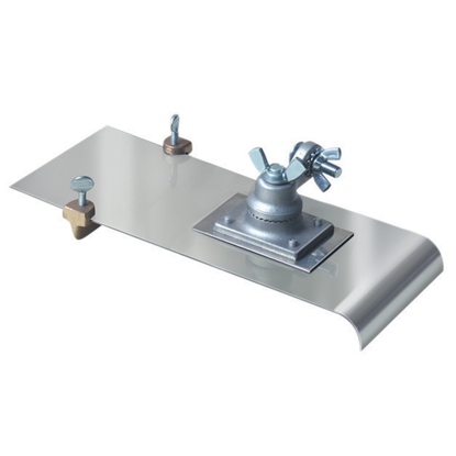 Picture of 5" x 12"  1/2"R, 1/4"D Stainless Steel Edger with Adjustable Groover with All-Angle Bracket