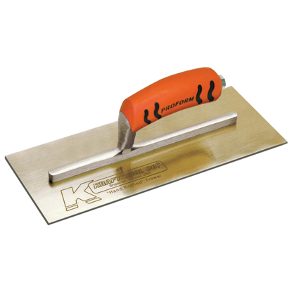 Picture of 10-1/2" x 4-1/2" Golden Stainless Steel Finish Trowel with ProForm® Handle