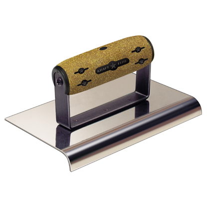Picture of 10" x 6" 5/8"R Elite Series Five Star™  Stainless Steel Highway Edger with Cork Handle