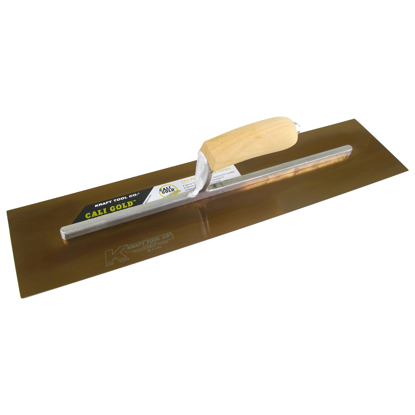 Picture of 20" x 5" Cali Gold™ Plaster Trowel with Low Profile Wood Handle