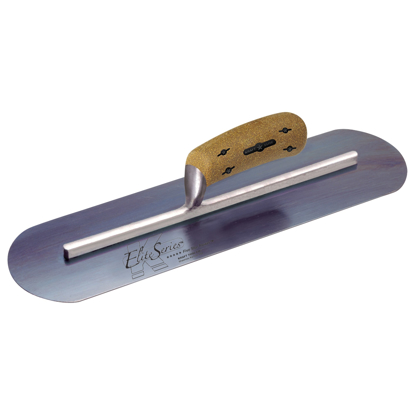 Picture of 16" x 4" Elite Series Five Star™ Blue Steel Pool Trowel on a Long 13-5/8" Shank with Cork Handle