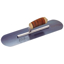 Picture of Elite Series Five Star™ 18" x 5" Blue Steel Pool Trowel with Leather Handle on a  9-5/8" Short Shank